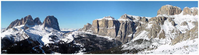 Winter-Panorama Val-Gardena