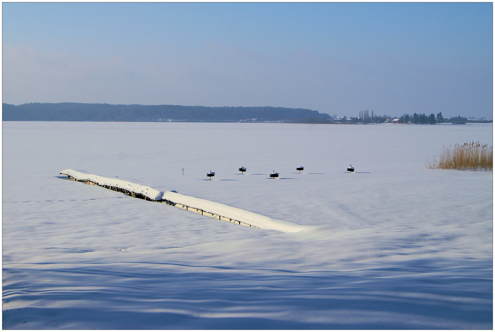 Winter-See-Landschft