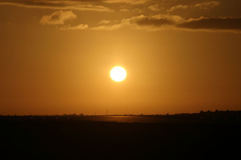 Winter senset over RAF Marham