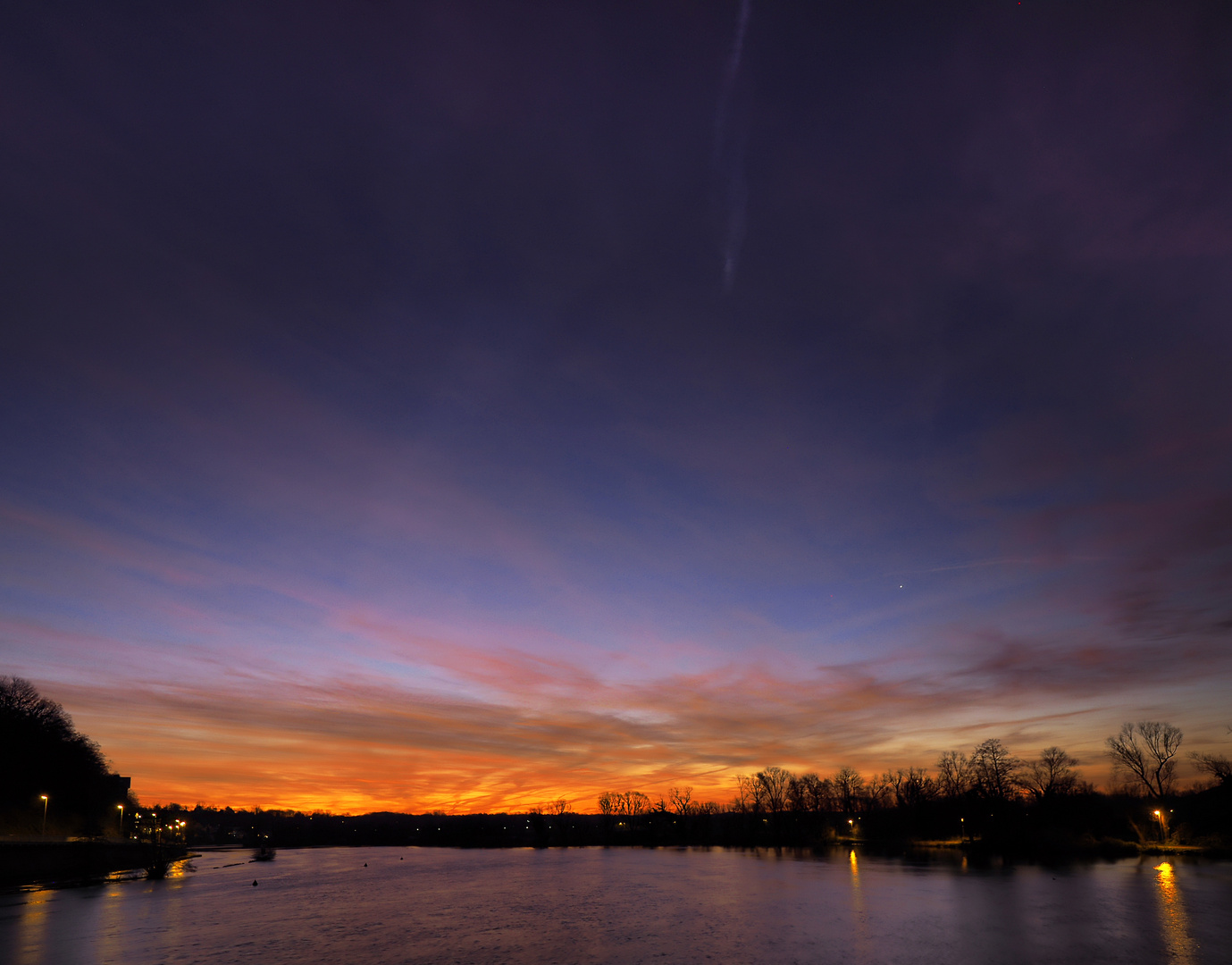 Winter-Sonnenaufgang Mülheim Ruhr