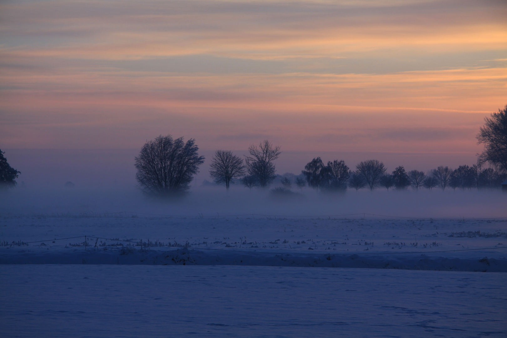 Winter Sonnenuntergang