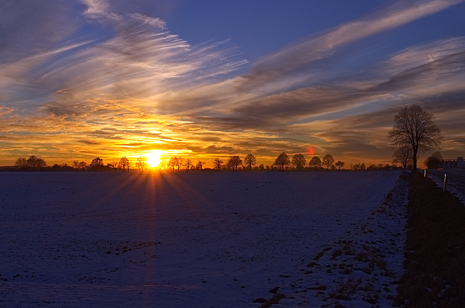 Winter Sonnenuntergang