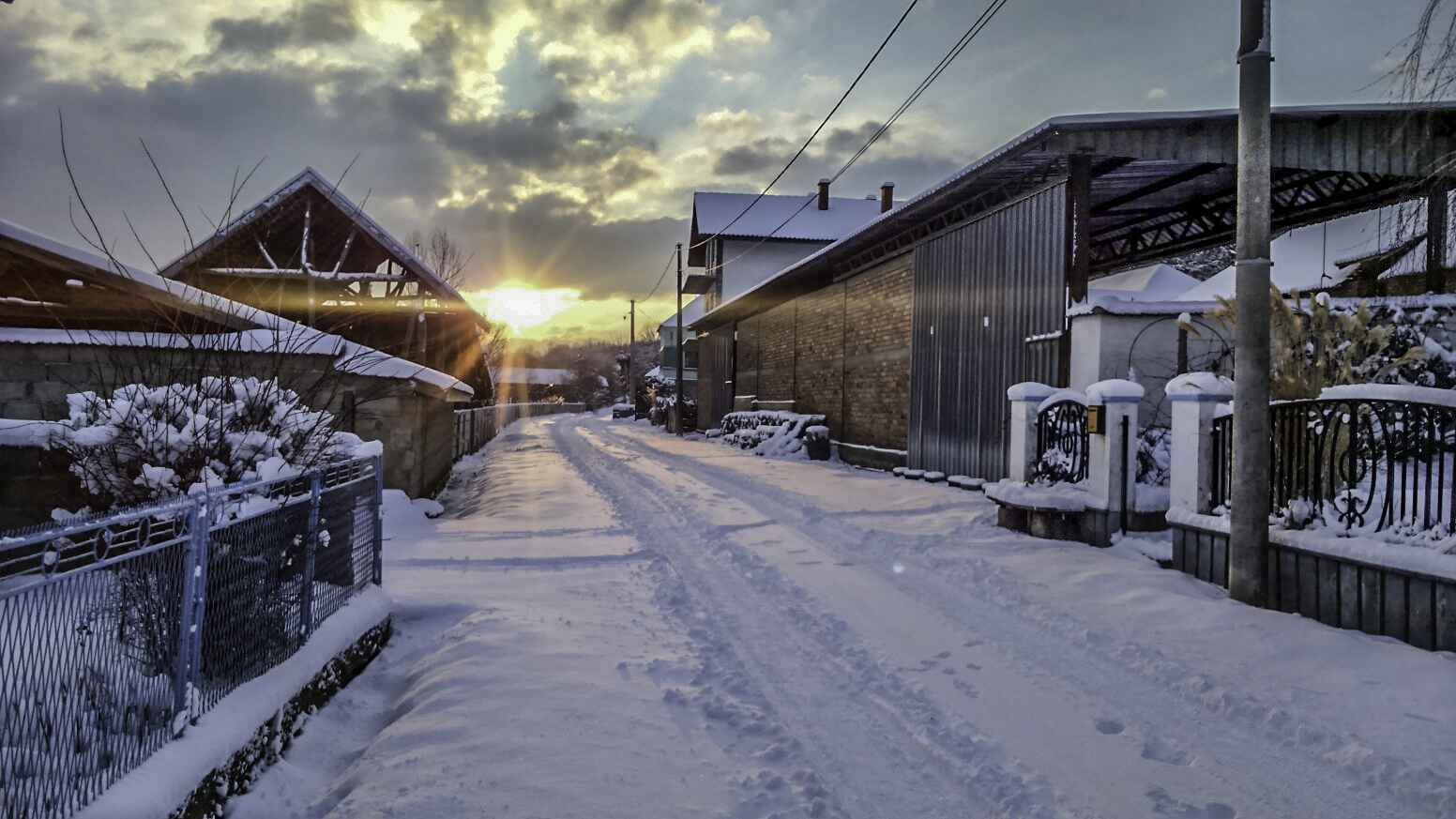 winter sonnenuntergang