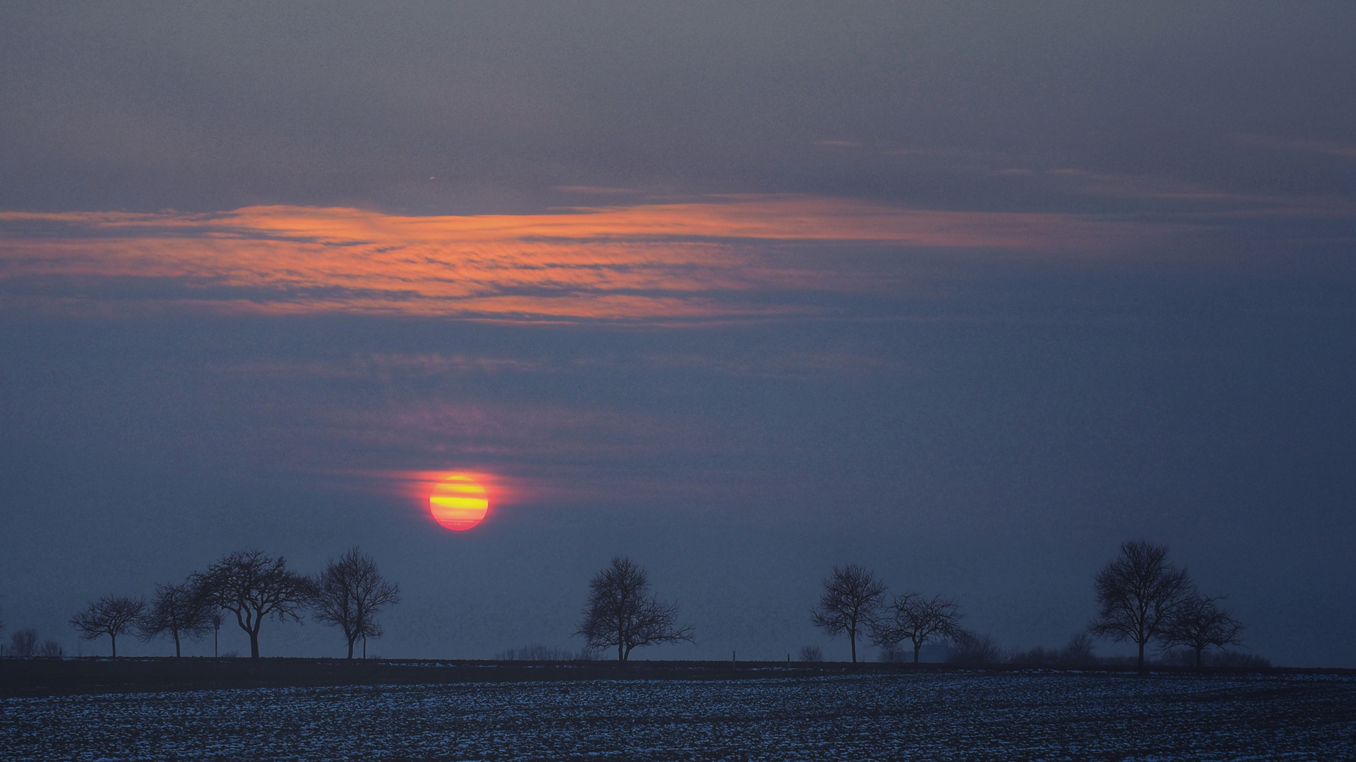 Winter-Sonnenuntergang