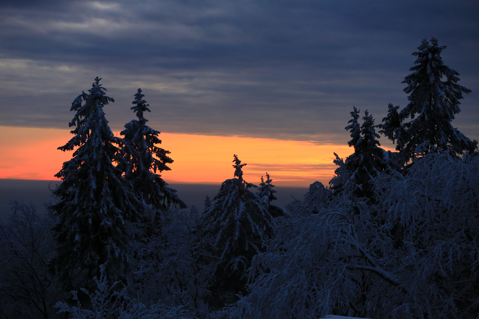 Winter-Sonnenuntergang