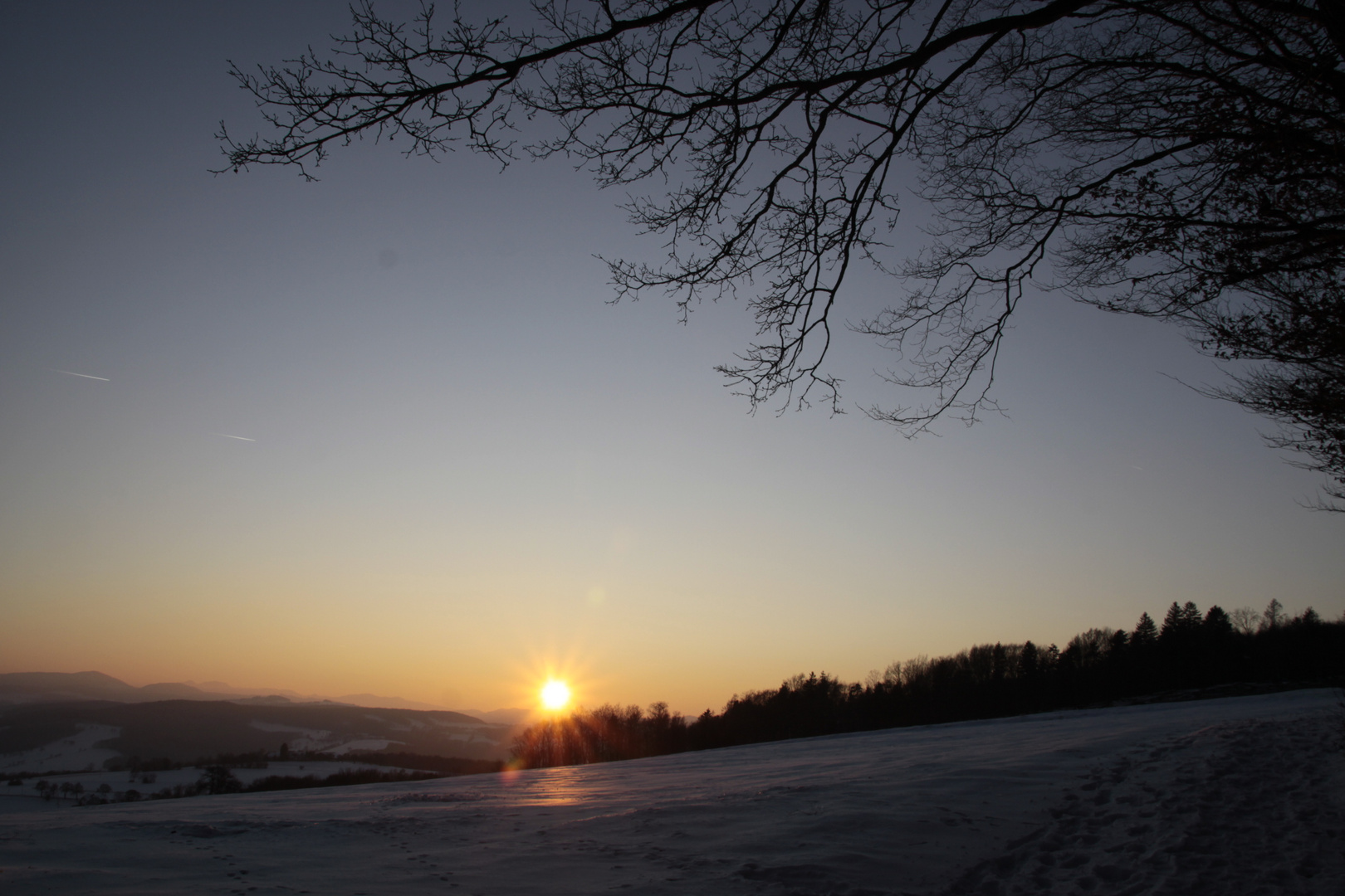 Winter Sonnenuntergang