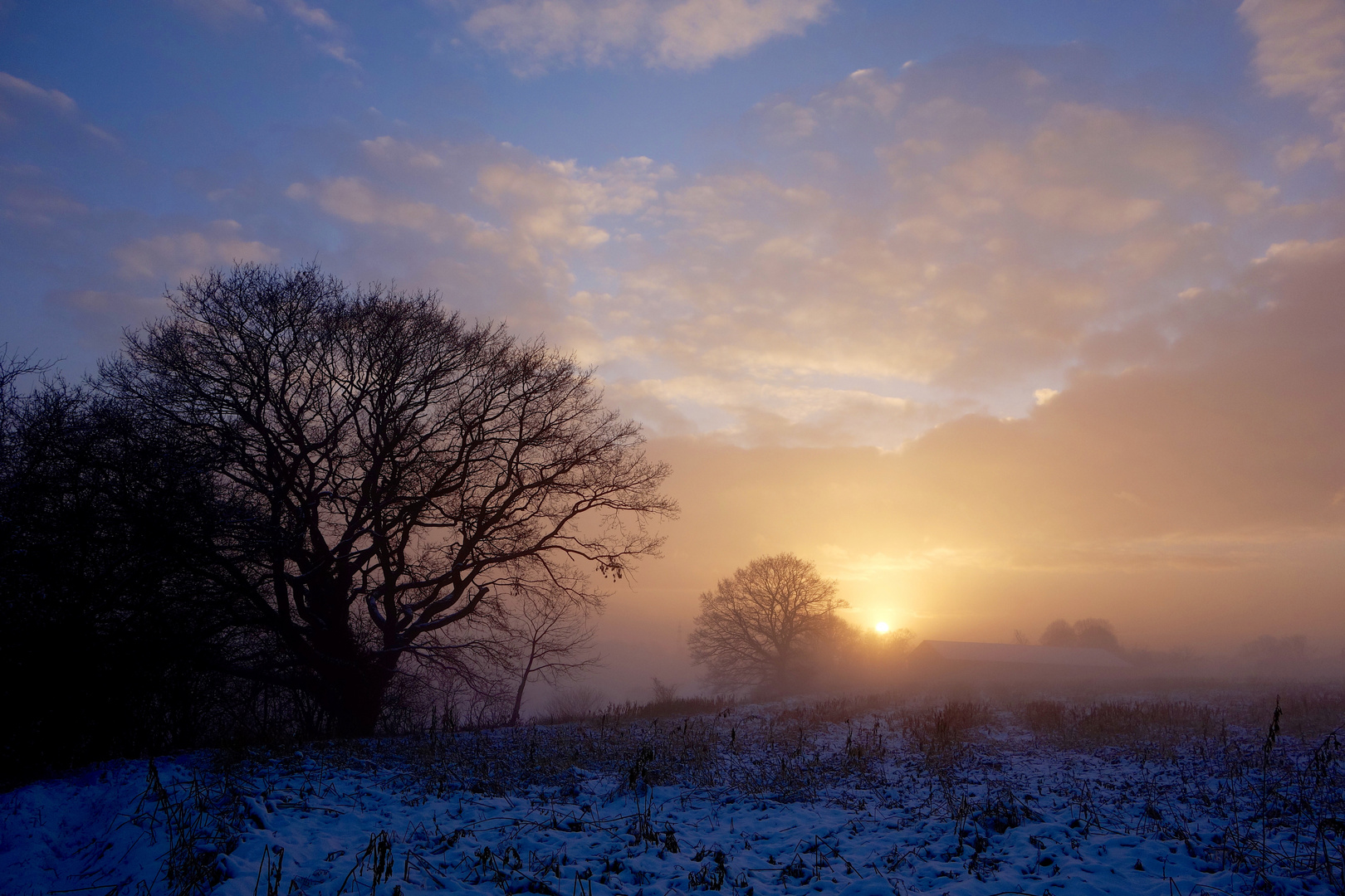 Winter Sonnenuntergang