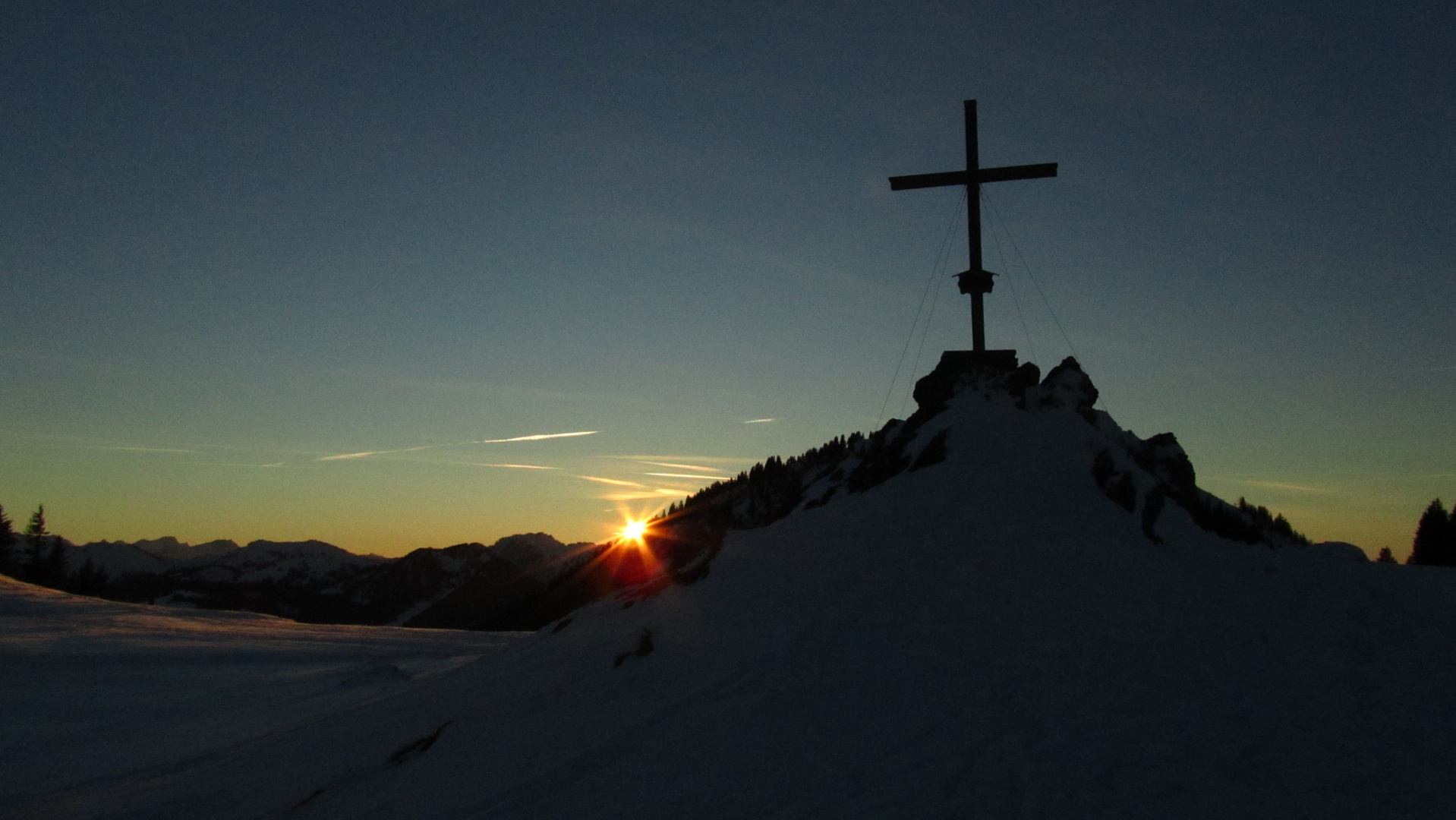 Winter Sonnenuntergang