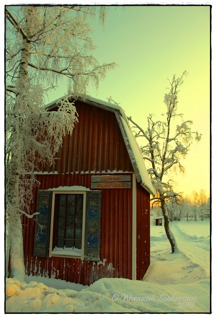 Winter Sonnenuntergang in Tuusulanjärvi