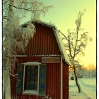 Winter Sonnenuntergang in Tuusulanjärvi