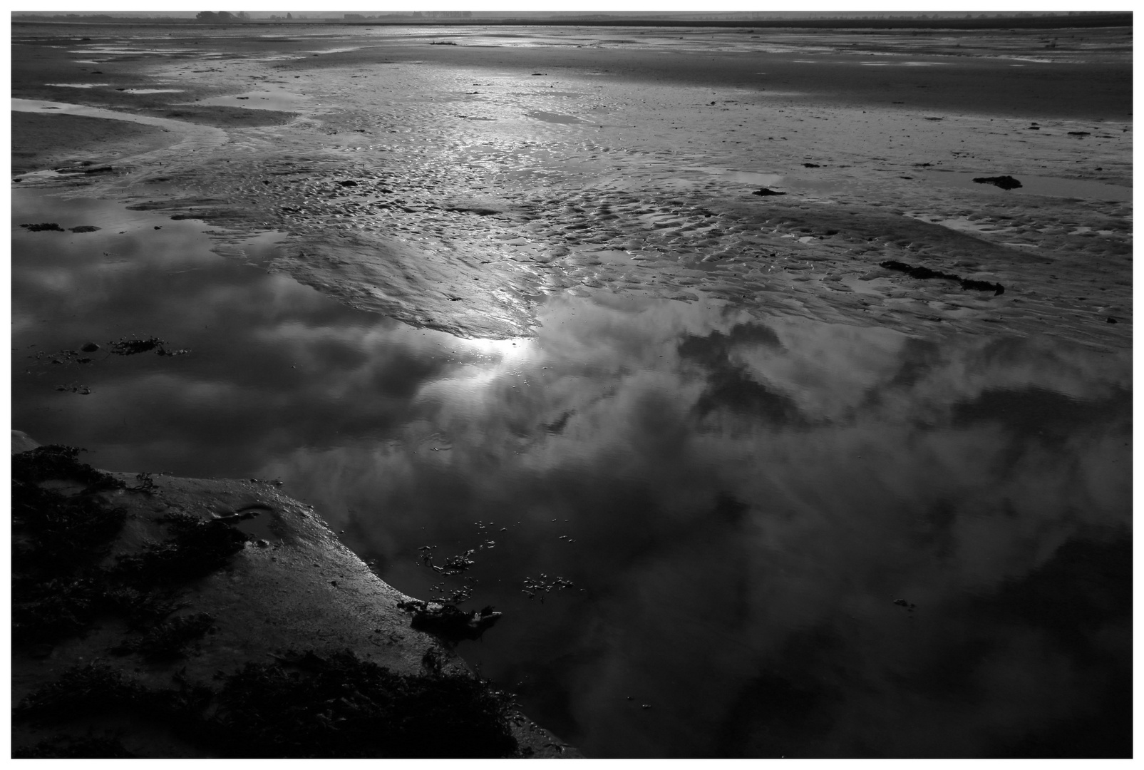 winter sun holy island sands