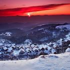 Winter sunrise in Podhradie