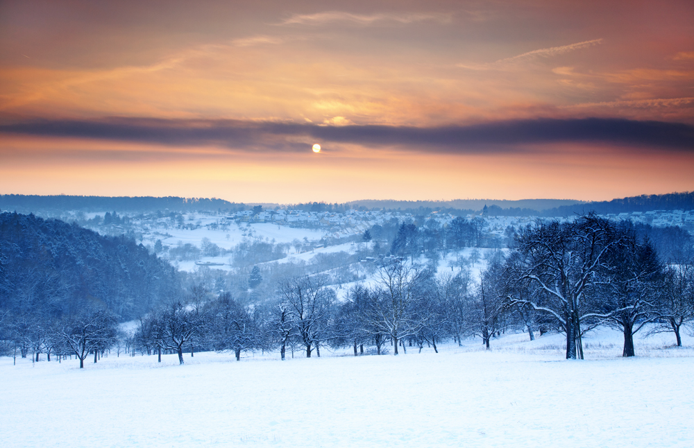 Winter sunset