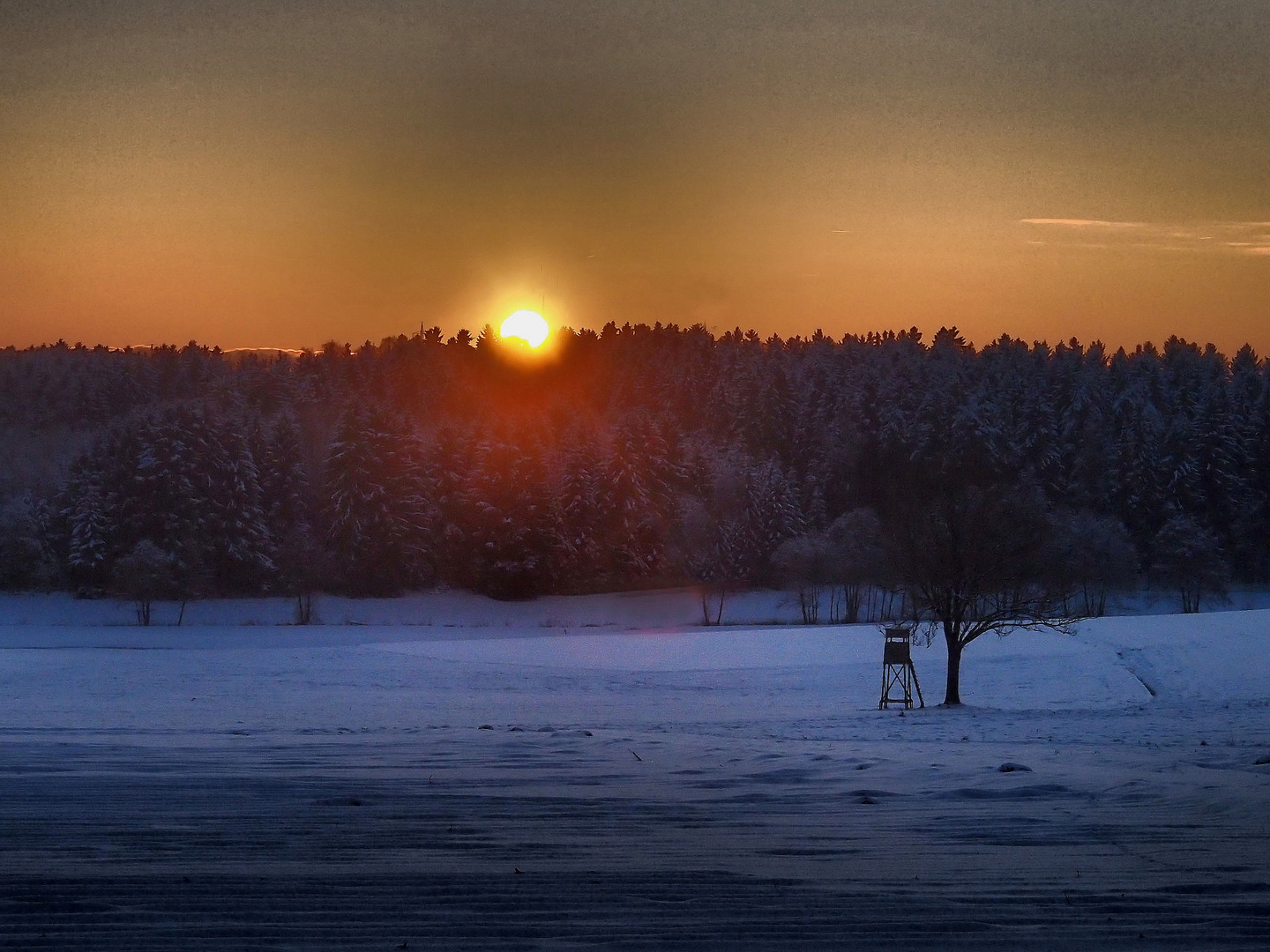 Winter sunset