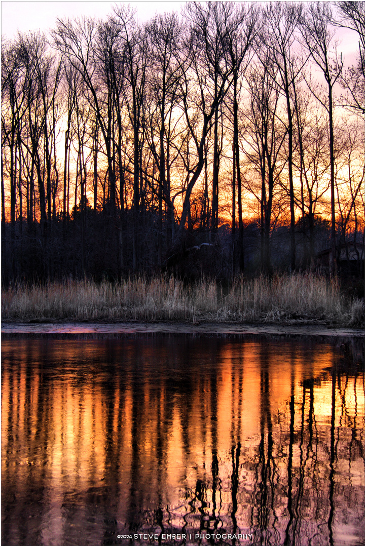 Winter Sunset at Marshy Point