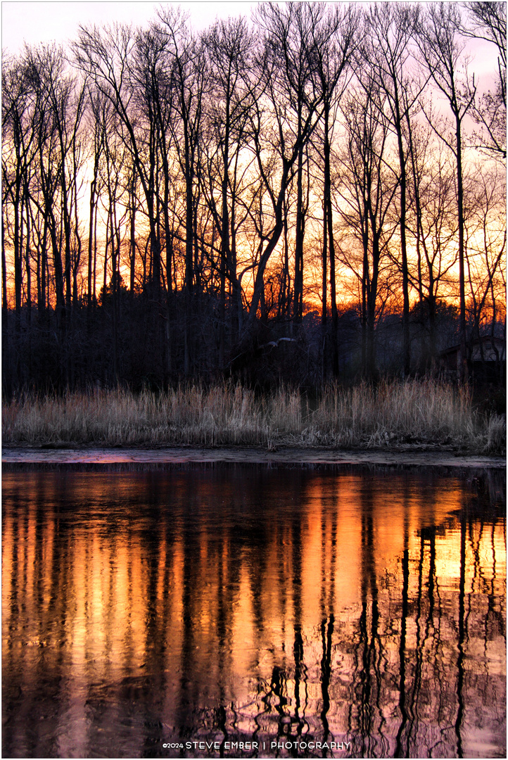 Winter Sunset at Marshy Point