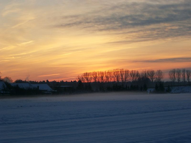 Winter Sunset @ Mieste (Blick in Richtung Umgehungsstraße/Breiten Pol)