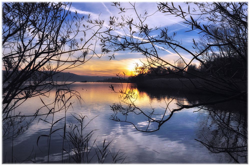 winter sunset on the Bodensee