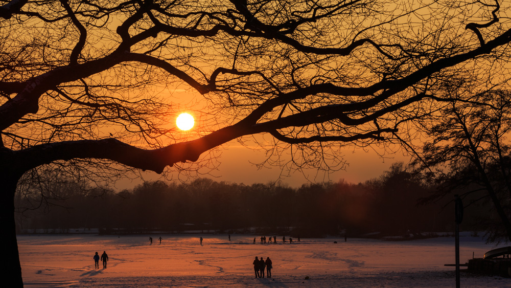 Winter Sunset over Dutzendteich