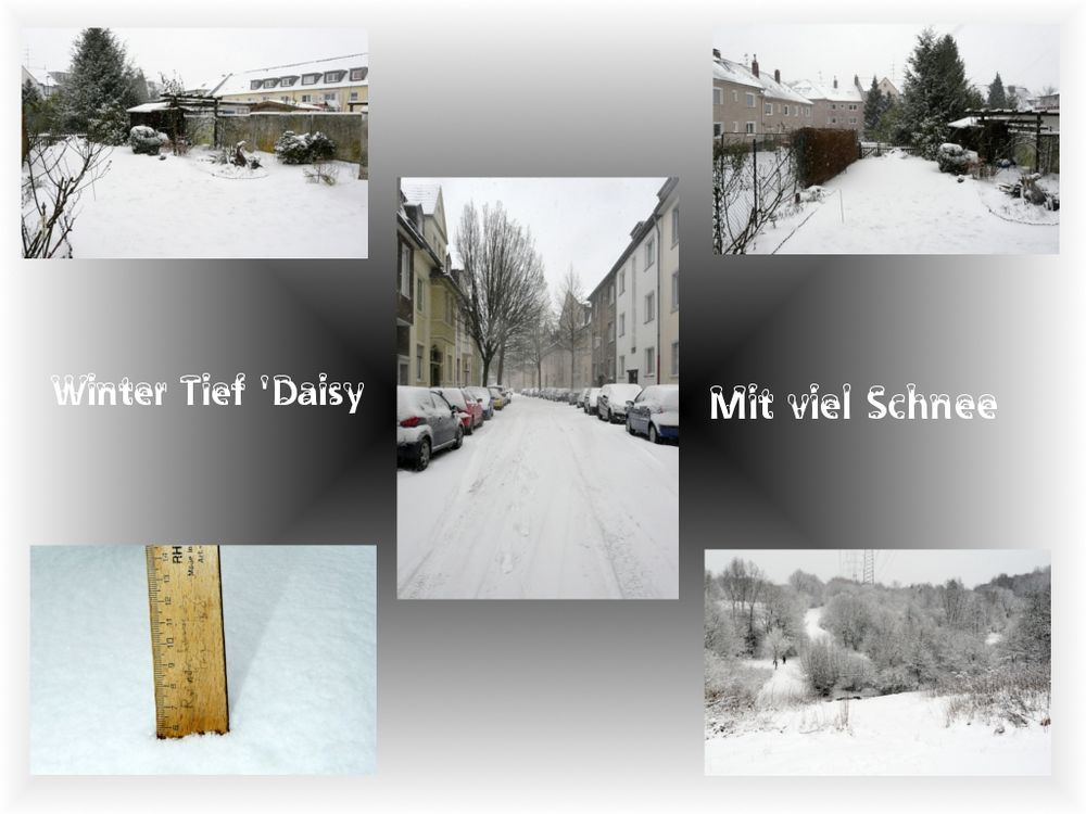 Winter Tief 'Daisy mit viel Schnee