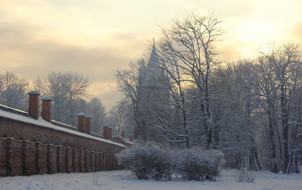 Winter-Traum der alten Park ...