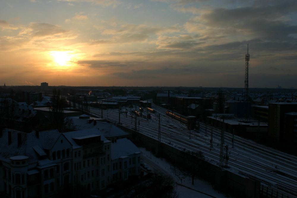 Winter über der Stadt