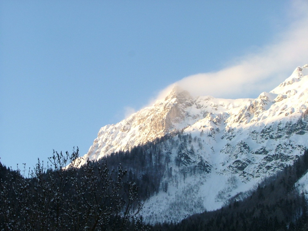 Winter und Wolken am Kaiserschild