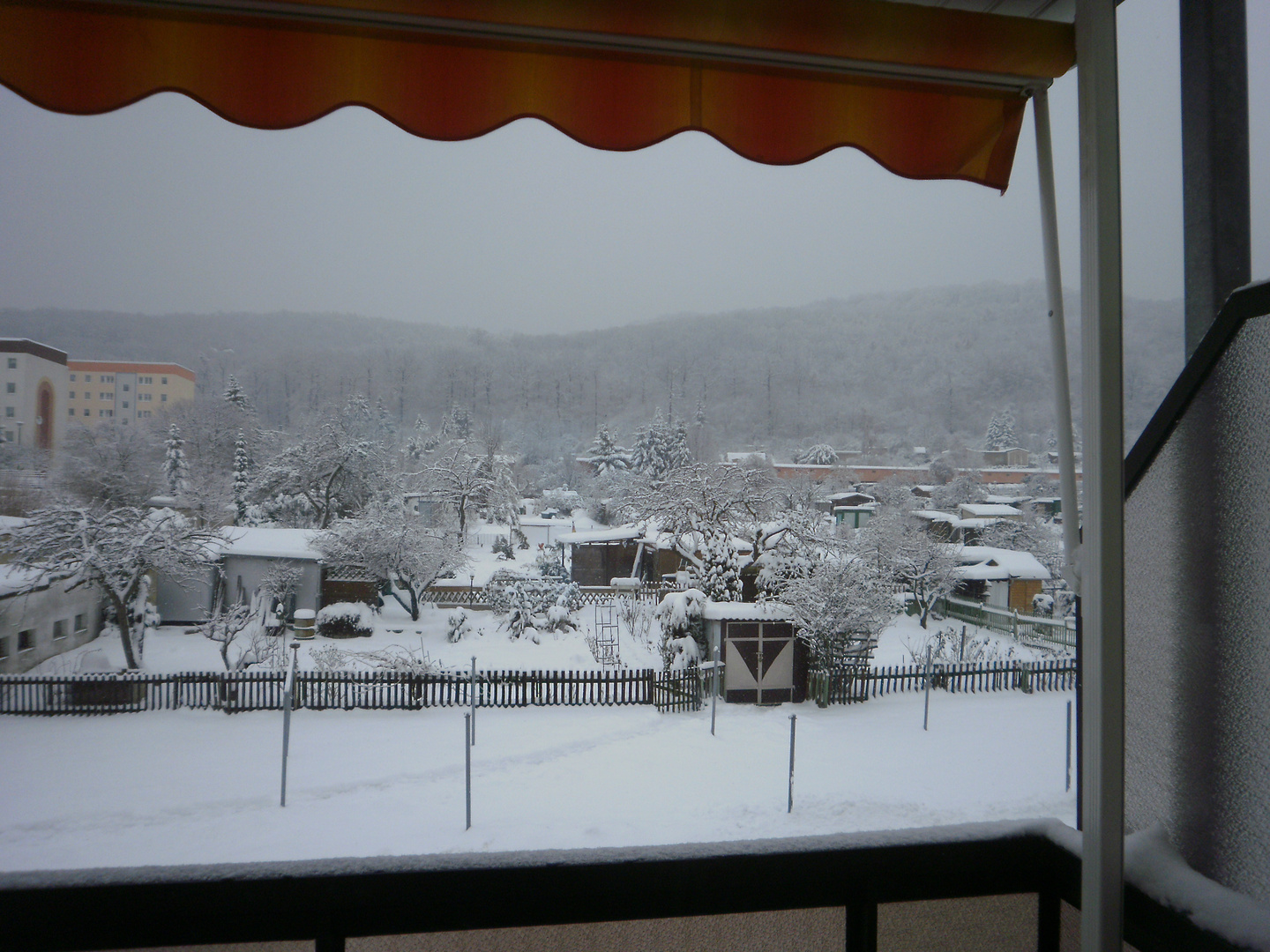 Winter, von Balkon aus