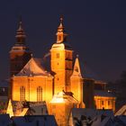 Winter Walldürn Wallfahrtsbasilika St.Georg bei Nacht
