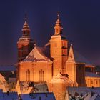 Winter Walldürn Wallfahrtsbasilika St.Georg bei Nacht ( HDR )