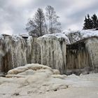 Winter waterfall in Estonia