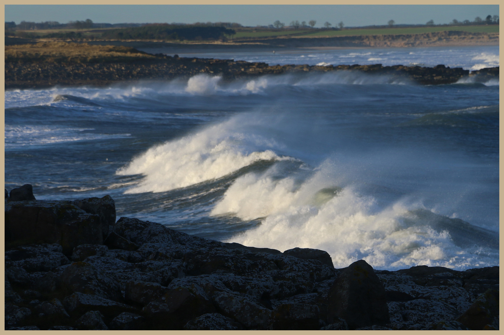 winter waves at football hole