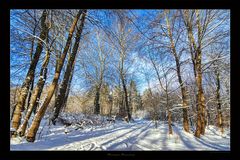 Winter Weg im Fichtelgebirge