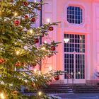 Winter - Weihnacht im abendlich-nächtlich-beleuchteten Kurgarten von Bad Reichenhall