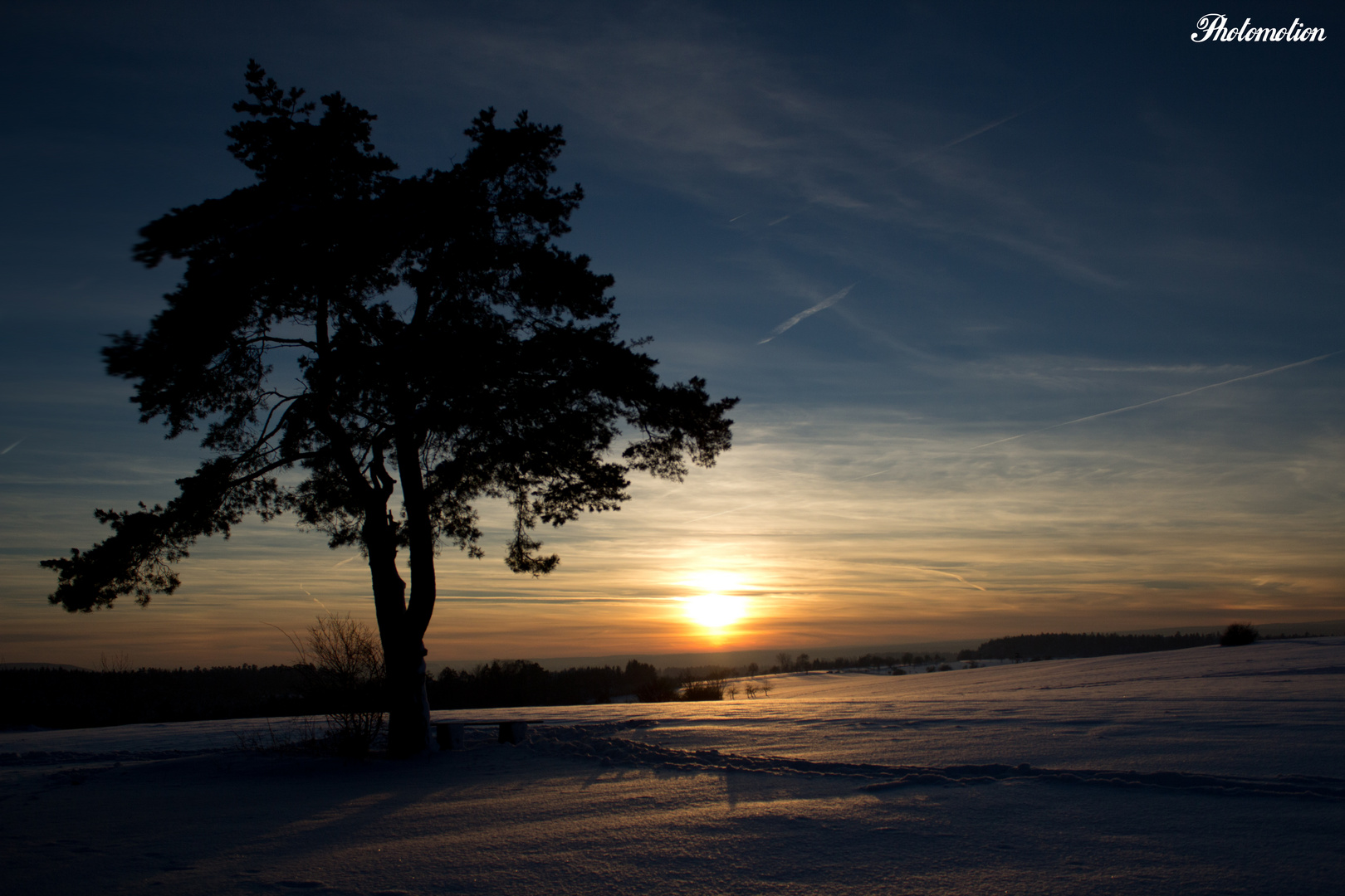 Winterabend Foto Bild Sonnenuntergange Himmel Universum Winter Bilder Auf Fotocommunity