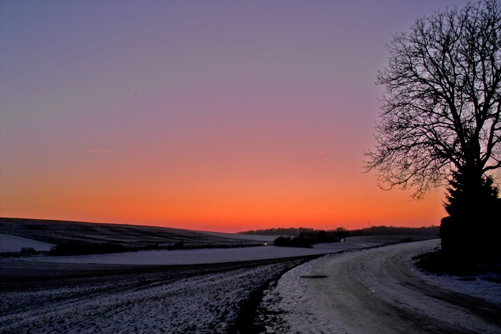 Winterabend - Abendrot (1)