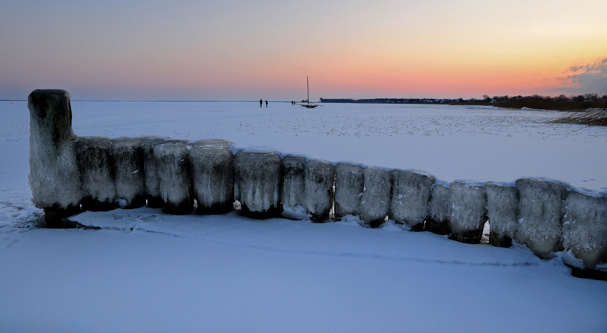 Winterabend am Bodden