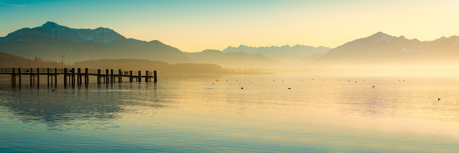 Winterabend am Chiemsee