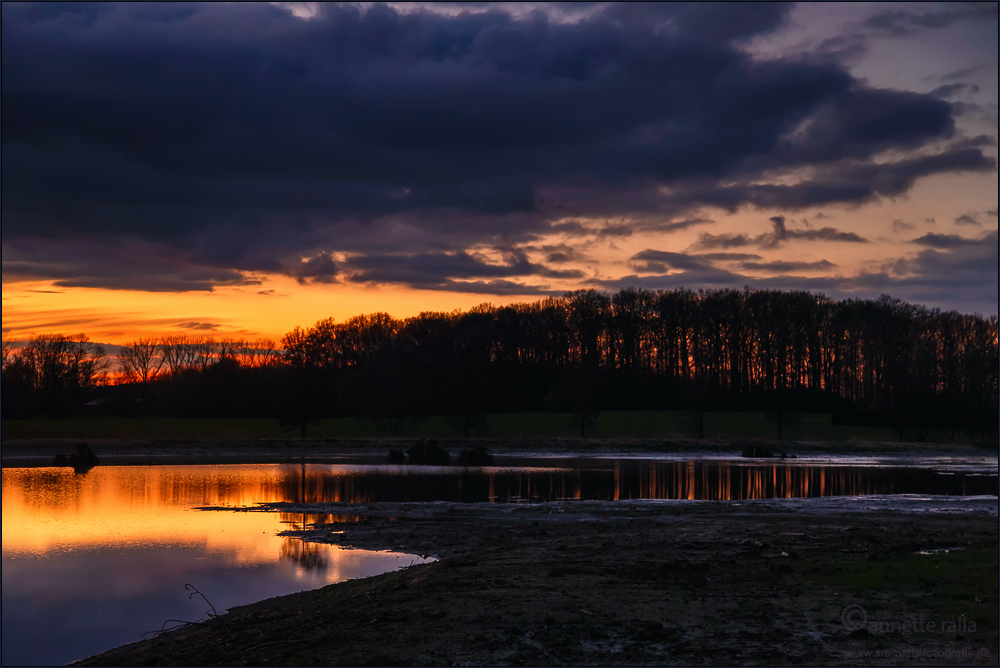 Winterabend am Fluss