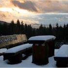 Winterabend am Geisaer Waldhäuschen