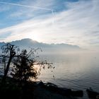 Winterabend am Genfer See in Montreux