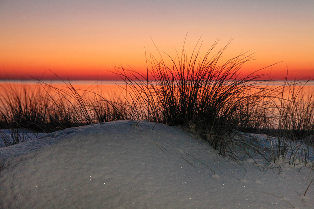 Winterabend am Meer