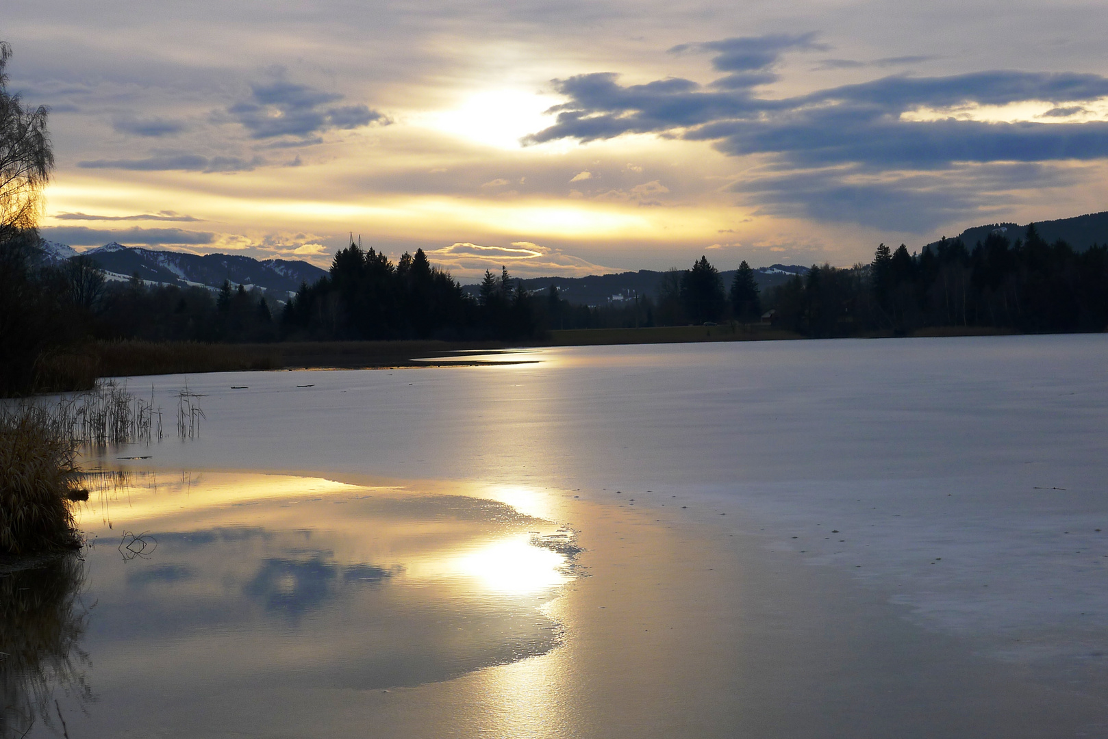 Winterabend am Öschlesee