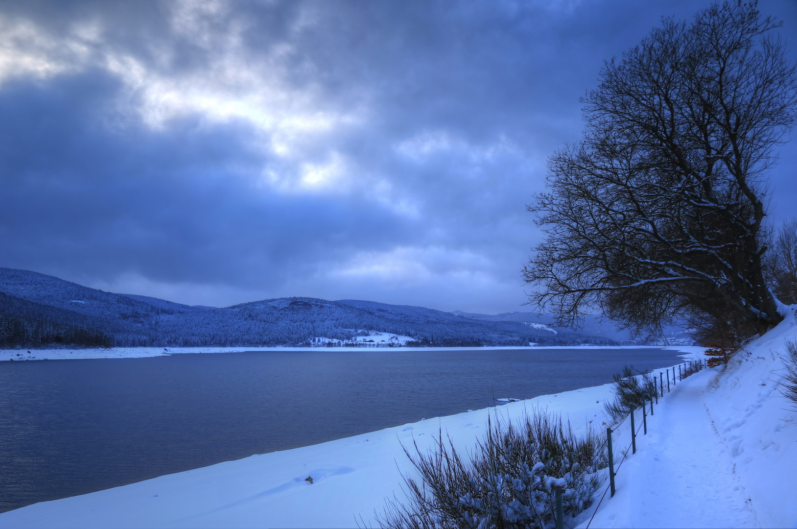 Winterabend Am Schluchsee Foto Bild Jahreszeiten Winter Schnee Bilder Auf Fotocommunity