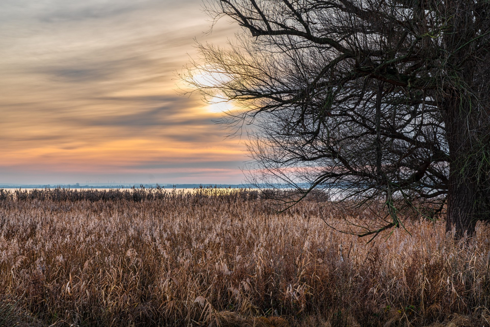 Winterabend am See