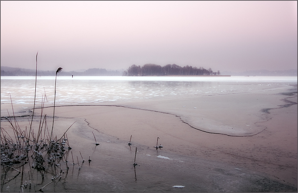 Winterabend am See