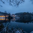 Winterabend am See