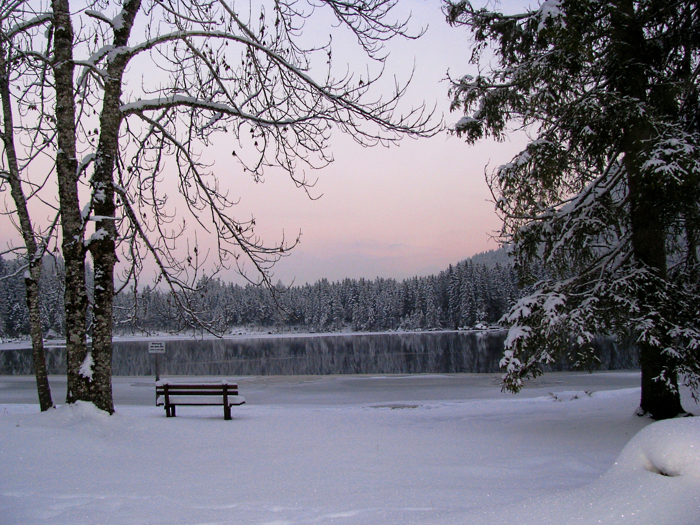 Winterabend Am See Foto Bild Jahreszeiten Winter Berge Bilder Auf Fotocommunity