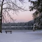 Winterabend am See