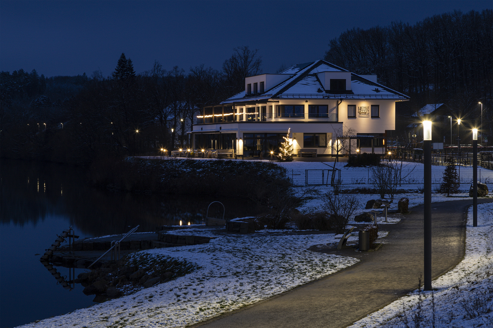 Winterabend am Sorpesee